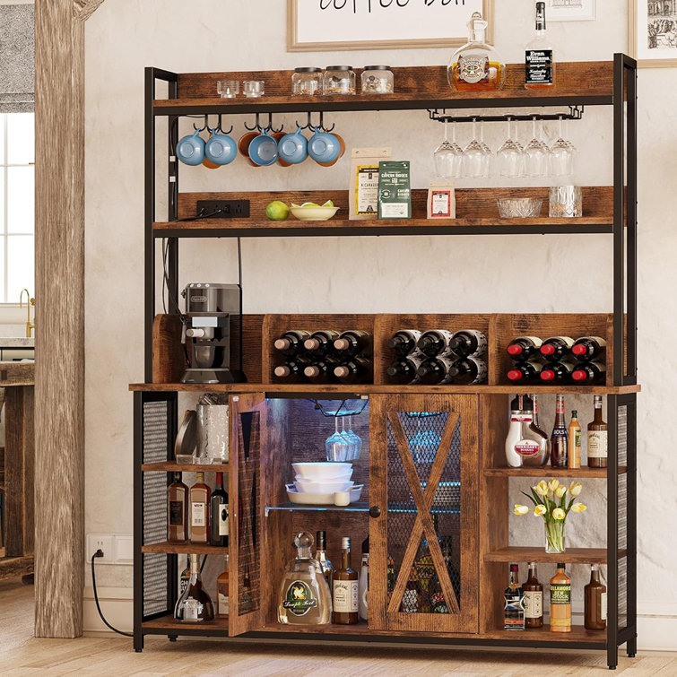 Rustic country wine discount cabinet